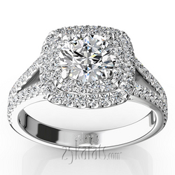 Split Shank Two Tier Halo Engagement Ring (3/4 ct. t.w.)