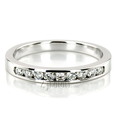 9 Stone Channel Set Brilliant Round Diamond Anniversary Ring (1/4 ct. t.w.)