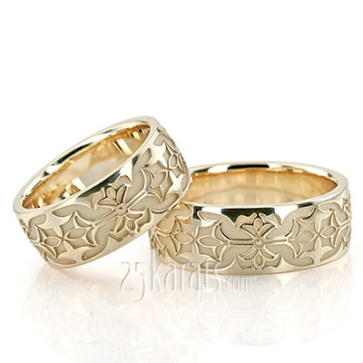 Bestseller Milled Design Wedding Ring Set